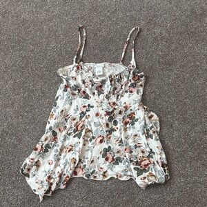 Rue21 Floral Camisole in Cream and Pink